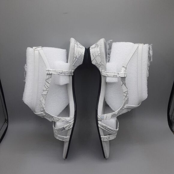 Ann Marino Sandals Zest Helps Women's 6M Silver White Iridescent - Picture 3 of 9